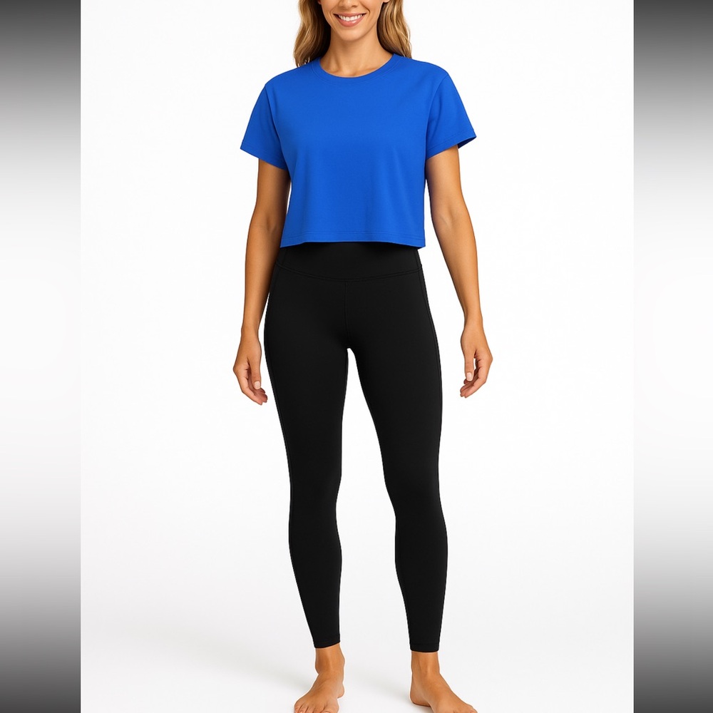 CRZ YOGA blushed nakedfeeling leggings 28” NWOT with Pima cotton top 4 NWT